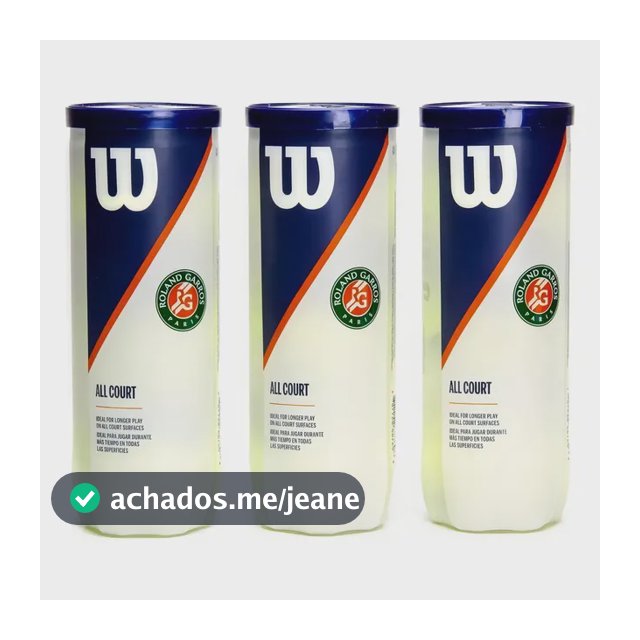 Bola De Tênis Wilson Roland Garros All Court - Pack Com 3 Tu