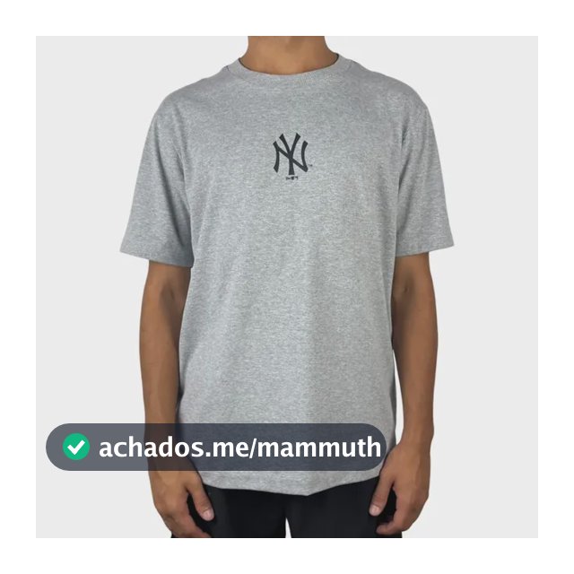 Camiseta New Era New York Yankees Mescla Cinza