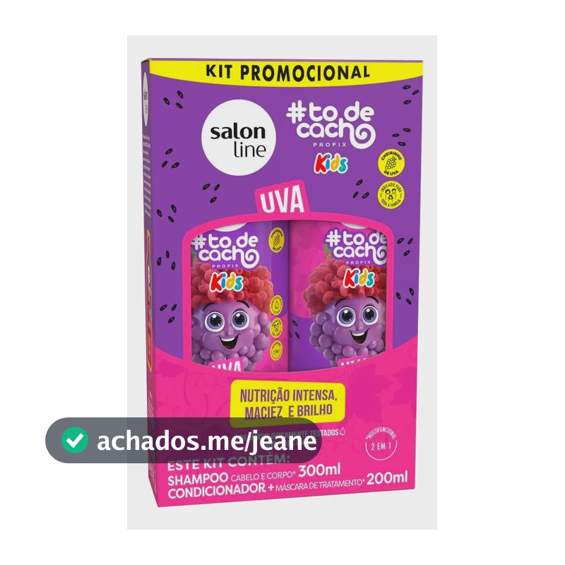 Kit Shampoo E Condicionador Uva #todecacho Kids Salon Line