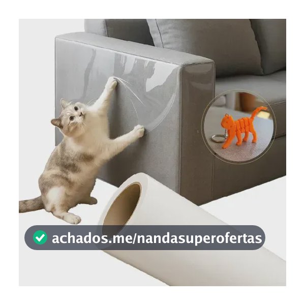 Protetor Sofá Adesivo Gatos Antiarranhão Transparente 30300