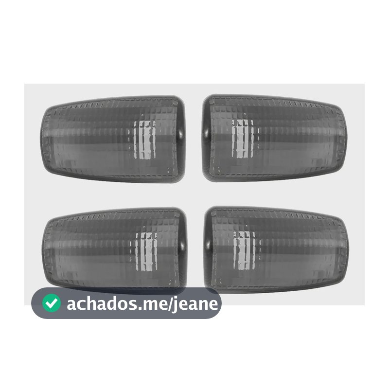 Kit Com 4 Lentes Pisca Seta Fumê Claro Moto Cg Titan 125/150