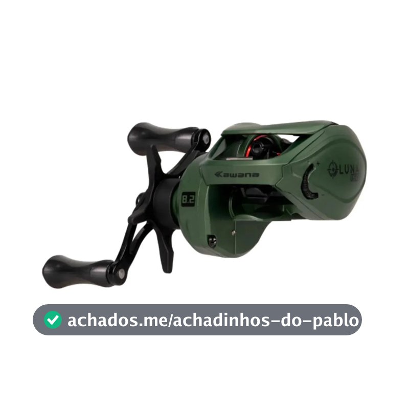 Carretilha Kawana Luna- Alta Velocidade E Força P/ Os Brutos Verde-musgo Esquerdo