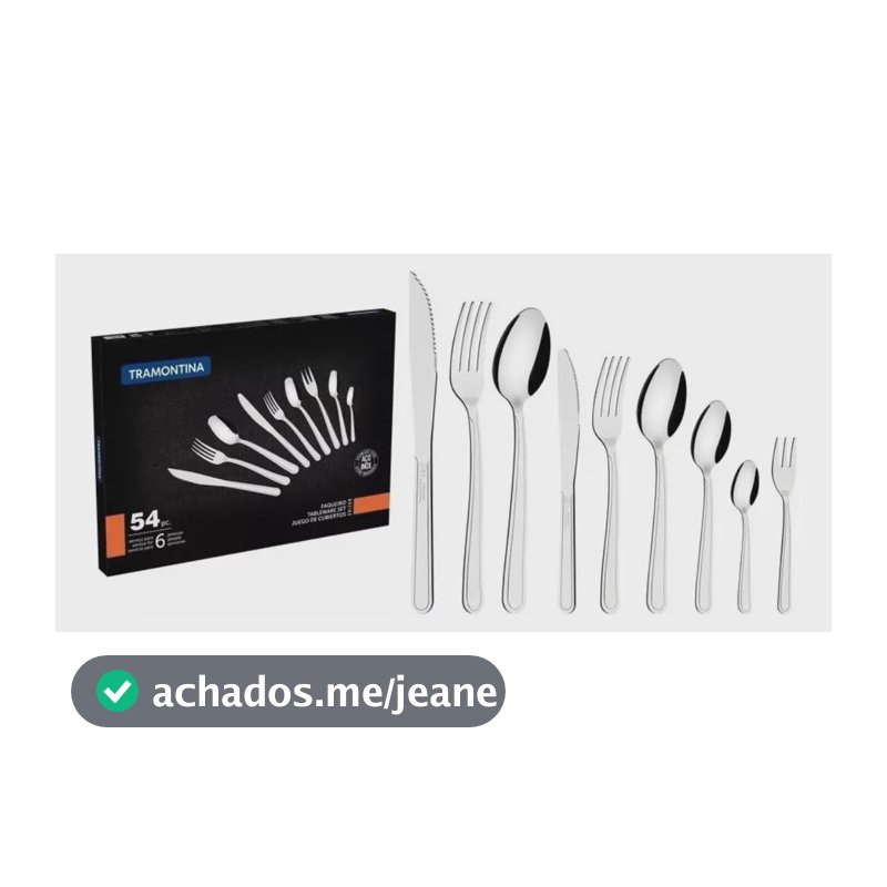 Faqueiro Aço Inox Búzios 54 Peças Tramontina