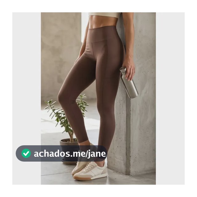 Calça Legging Fitness Polo Wear Marrom Médio G