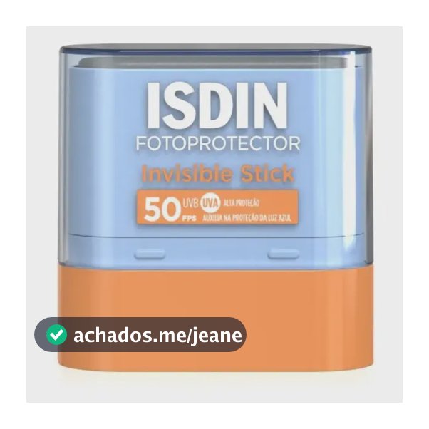 ISDIN Protetor Solar Facial em bastão Invisible Stick FPS 50 - 10g