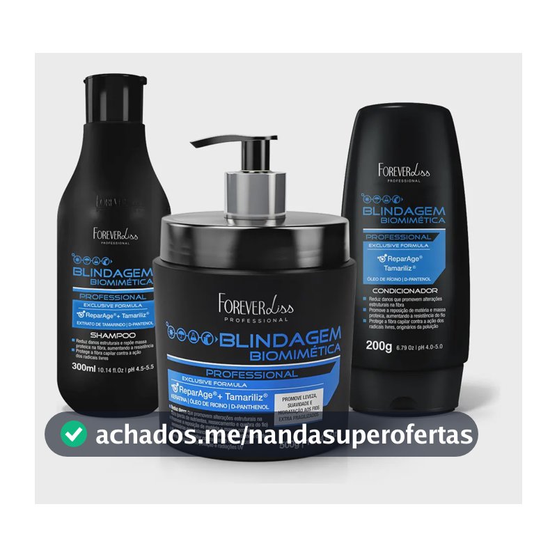 Kit Shampoo, Condicionador E Máscara Blindagem Capilar Forev