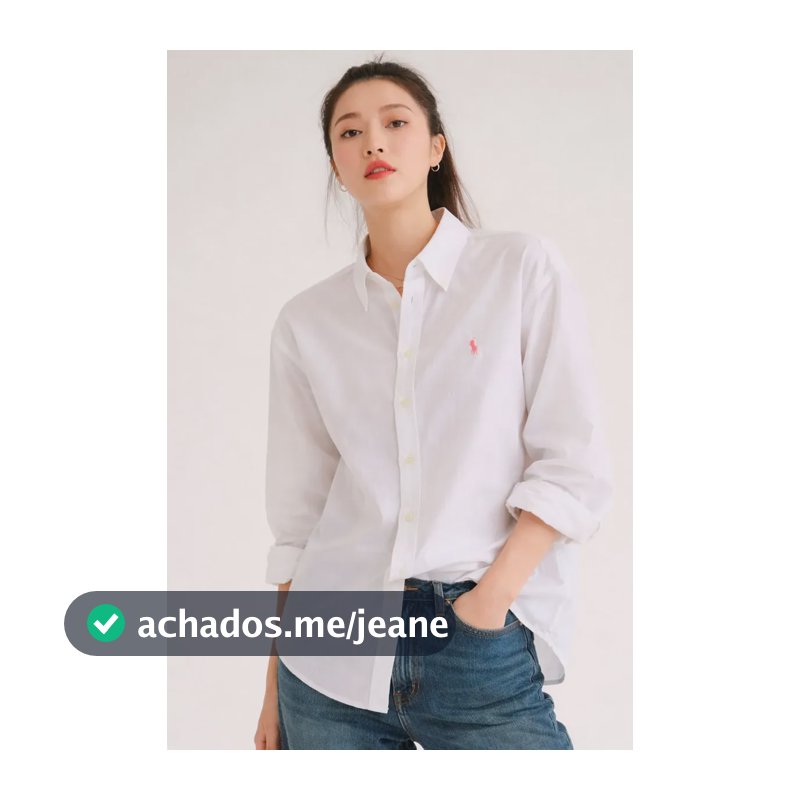 Camisa Linho Classic Fit Premium Rl Camiseta Feminina Branca Branco Liso M