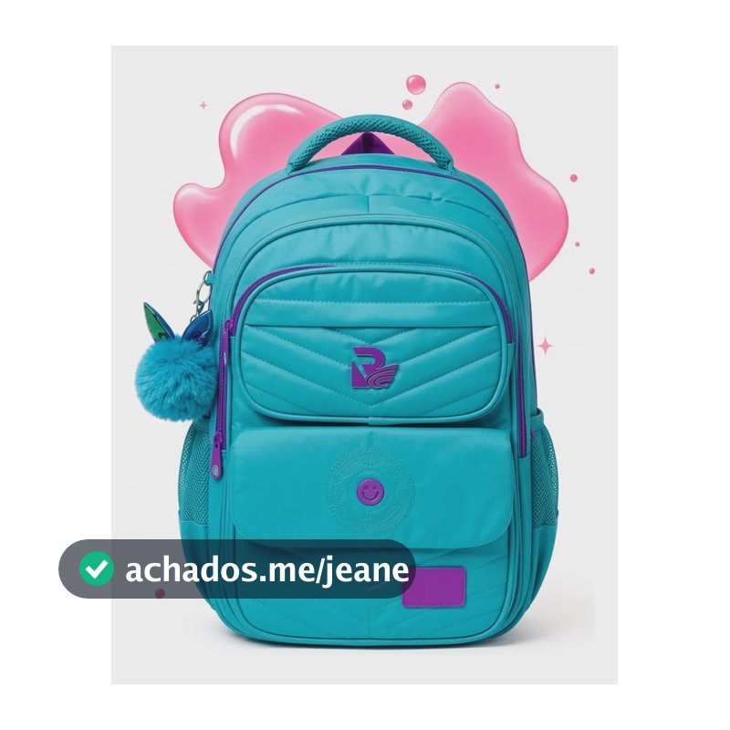 Mochila Bolsa Reforçada Grande Impermeavel Faculdade Escola Azul Celeste Liso