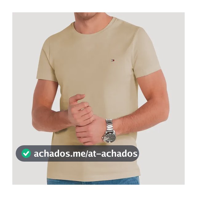 Camiseta Tommy Hilfiger  Essential Cotton Cáqui Claro