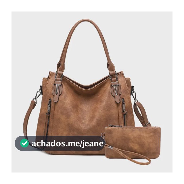 Bolsa Transversal Feminina Kit Bolsa Grande Carteirade Mão