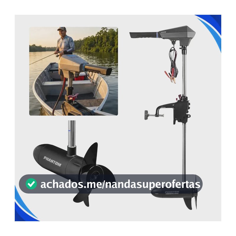 Motor Elétrico Marine Sports Phantom 54lb Digital Água Doce 42"