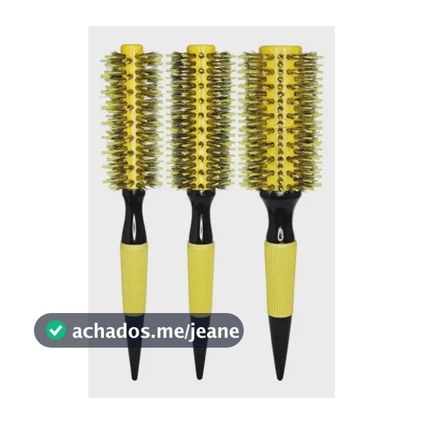 Kit 3 Escovas Profissional Cerdas De Javali