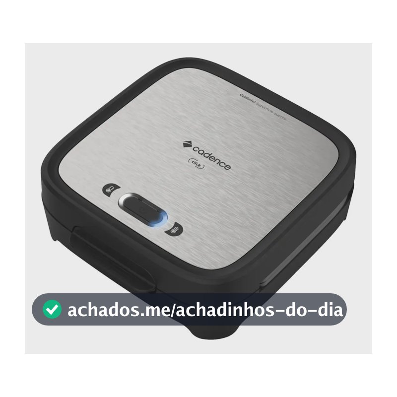 Sanduicheira Elétrica Cadence Click Inox