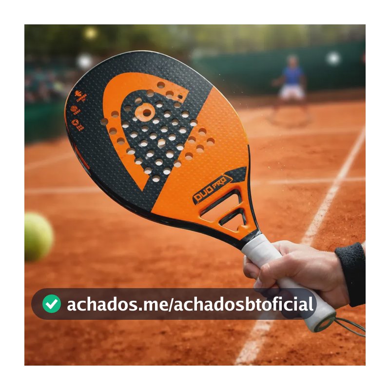 Raquete De Beach Tennis Head Duo Pro Preta E Laranja