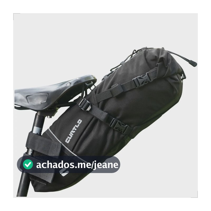 Bolsa De Selim Bike Grande 10l Curtlo Voyager Cicloturismo Preto