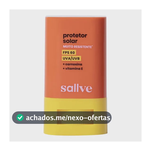 Protetor Solar Bastão FPS 60 Sallve 15g