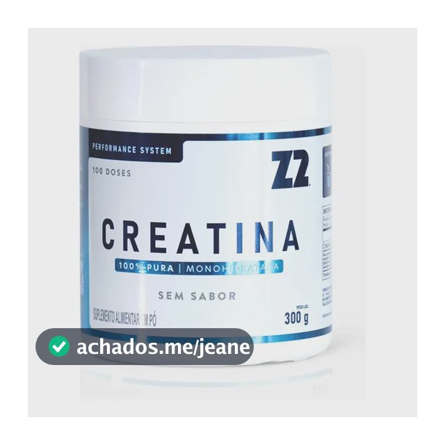 Creatina Z2 Performance System em Pó, Monohidratada Pura, sem Sabor 300g