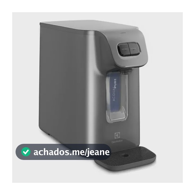 Purificador de Água Gelada Fria e Natural Motor Compressor PC01X Electrolux reservatório de 1,7L total Alerta troca de Filtro refil 6 meses ou 3000l - Cinza