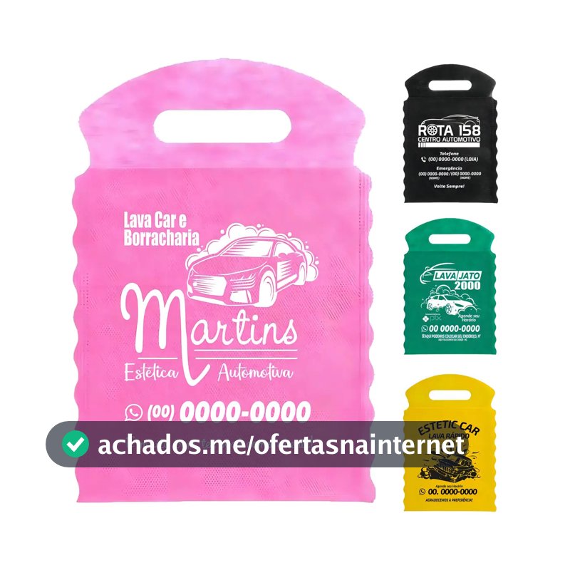 100 Saco Lixo Lixocar Personalizadas Para Auto Peças Cor Pink