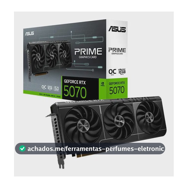 Placa de Vídeo Asus GeForce RTX 5070 Prime OC Edition 12GB GDDR7 192-bit