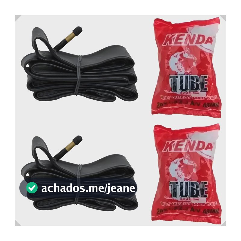 Kit 2 Camara De Ar Aro 29 Bico Grosso Kenda Bike Schrader Schrader Preto