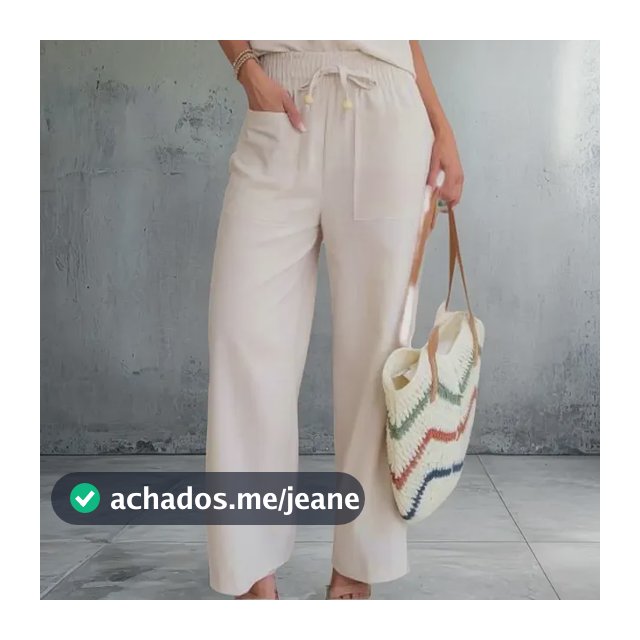 Conjunto Feminino Casual Blusa E Pantolana Bianca Crú