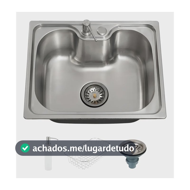 Cuba Gourmet para Cozinha Aço Inox 201 50x40cm Nawa Prata - Pingoo.casa