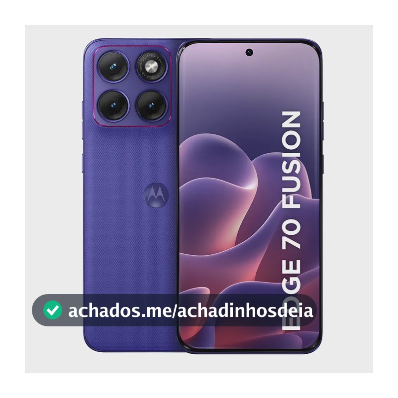 Smartphone Motorola Edge 70 Fusion 5g - 256gb 8gb Ram + 16gb Ram Boost, Camera 50mp Sony Lytia 710, Tela 1.5k Extreme Amoled 144hz - Roxo