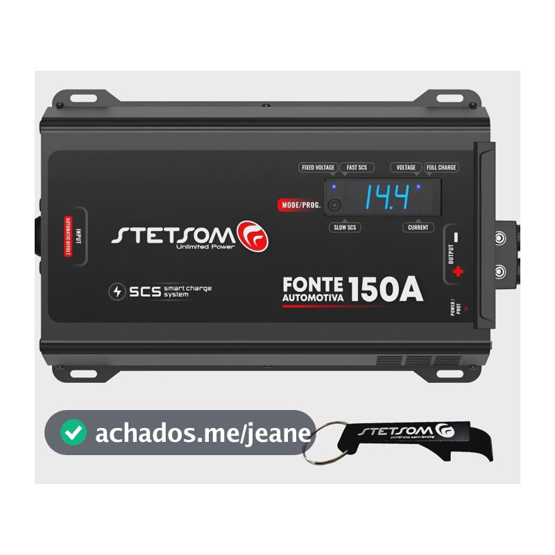 Fonte Automotiva Stetsom Infinite 150a Bivolt Carregador Preto