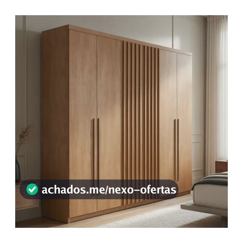 Guarda-roupa Casal 100% Mdf Com 6 Portas Multimóveis Cr35524 Marrom