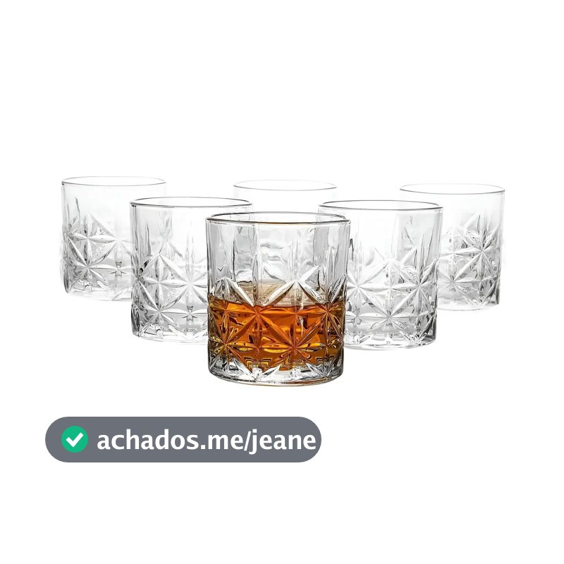 Jogo De Copos De Vidro 330ml 6 Peças Haus - Pavillion