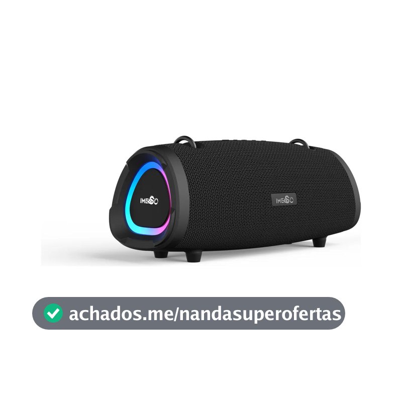 Caixa De Som Imenso X39 100w Rms 9000mah Rgb Ipx6 Bt V5.3