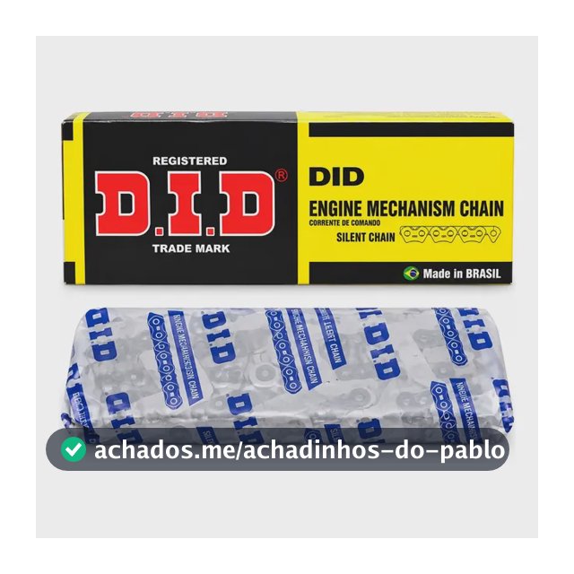 Corrente Comando Honda Fan 160 2016 A 2023 Original Did Pret Preto