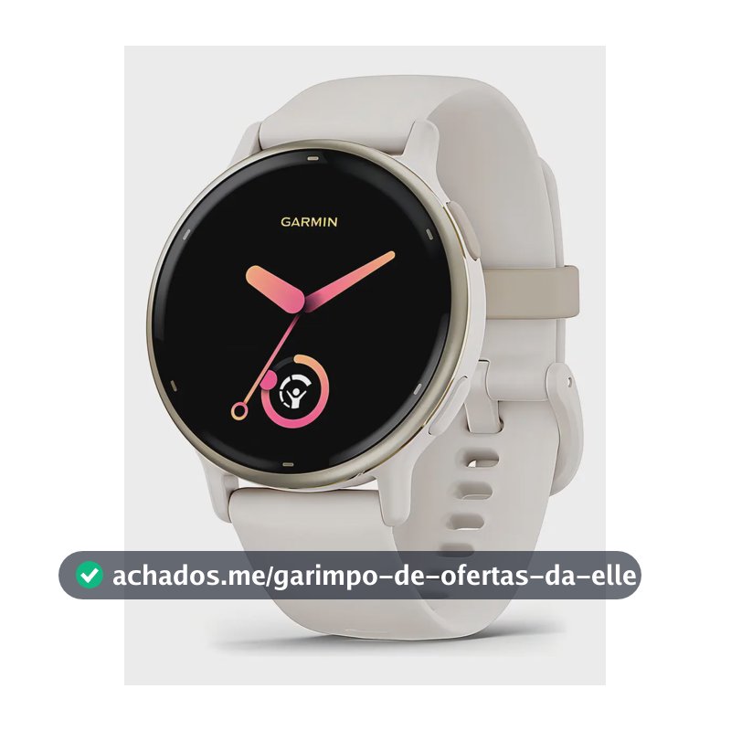 Smartwatch Garmin Vívoactive Vivoactive 5 Tela De 1.2  Com P Marfim Silicone Branco Dourado