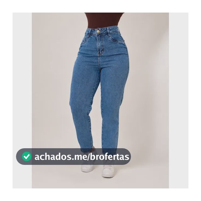 Calça Mom Jeans Cintura Alta Levanta Bumbum Vintage Algodão