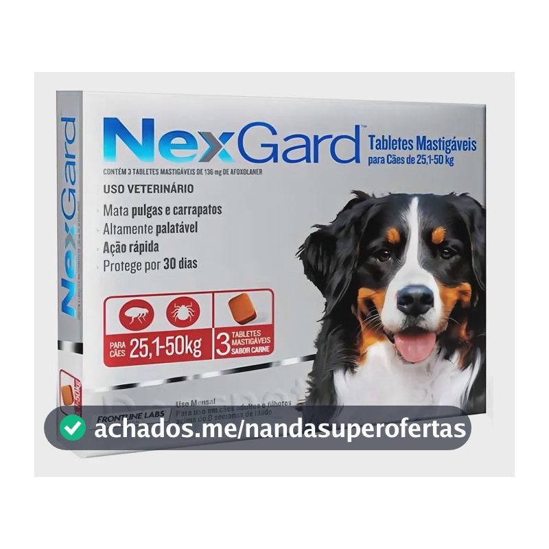 NexGard Cachorro 25 kg à 50 kg 3 Comprimidos