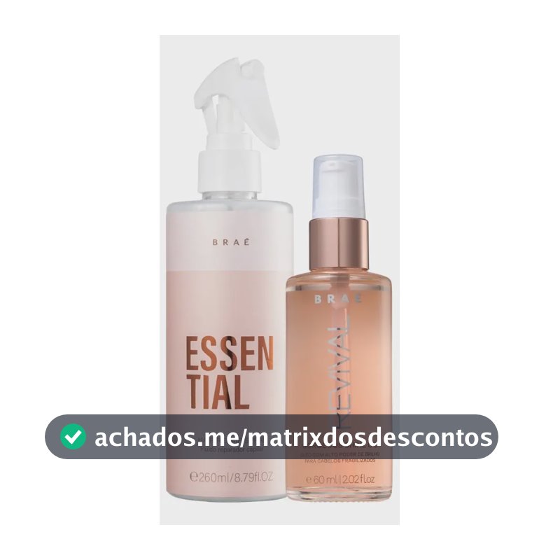 Braé Essential Kit Fluido 260ml + Óleo Revival 60ml