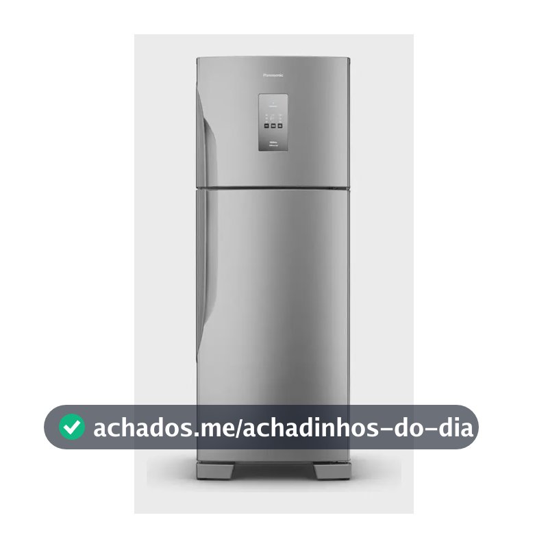 Geladeira Nr-bt71pv4xb Duplex Frost Free 483l Panasonic Aço Escovado