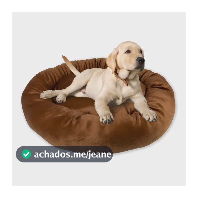 Caminha Pet Redonda De Pelúcia Para Cachorros E Gatos G Cor Marrom
