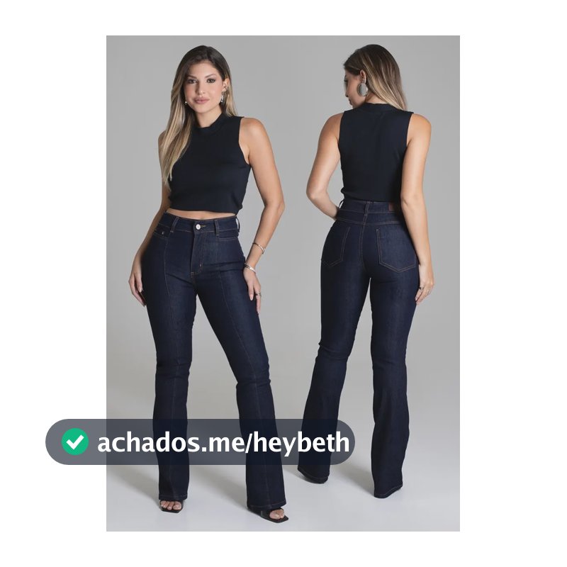 Calça Jeans Feminina Sawary Boot Cut Índigo Liso 42