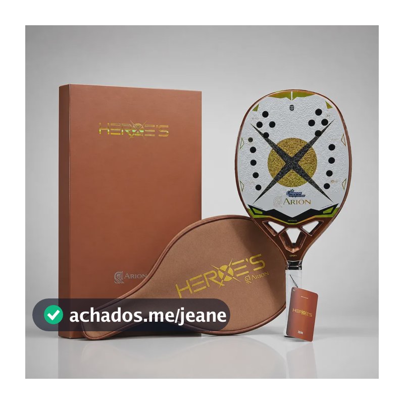 Raquete Beach Tennis Heroes Arion Tratamento Glipper Branco