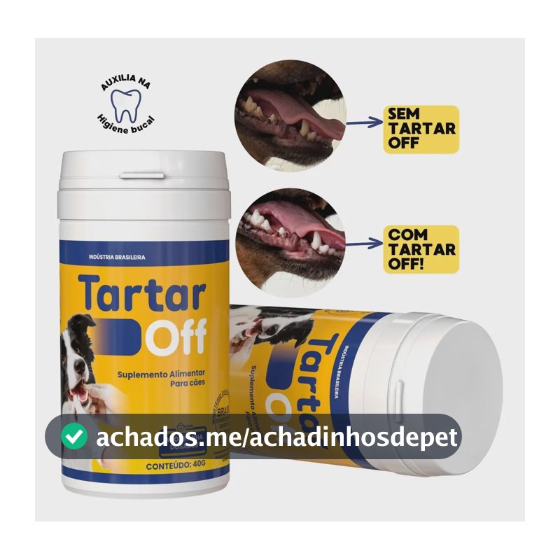 Tartar Off Cães Placa Mau Hálito Gengivite Ração Menta