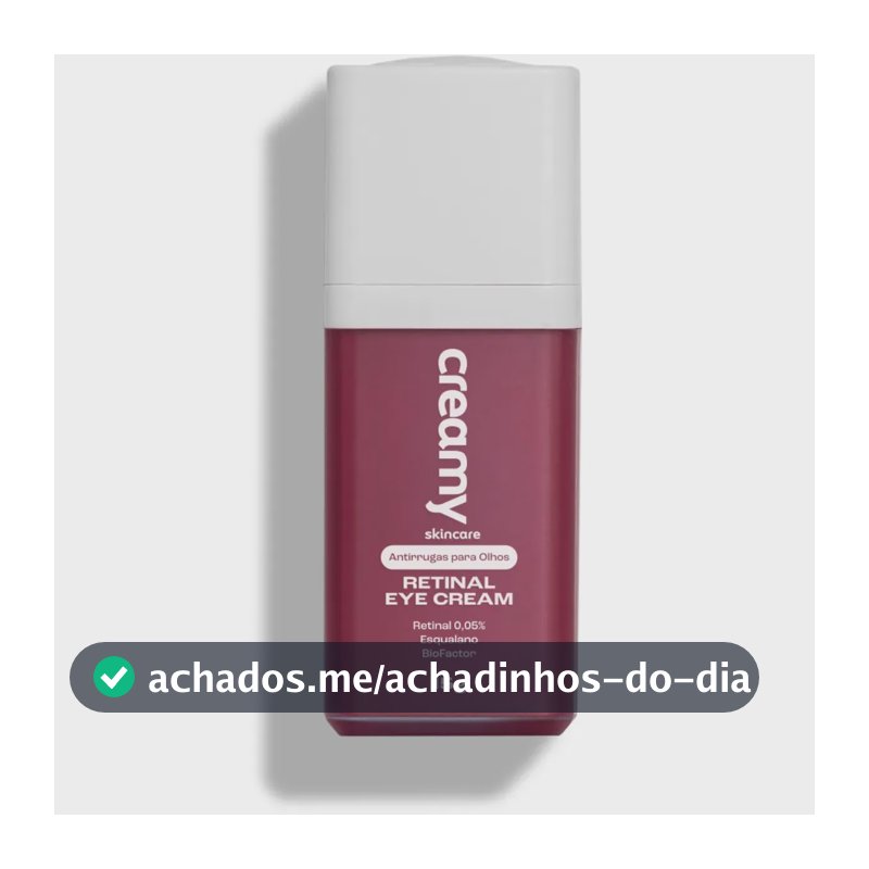 Creamy Skincare Creme Retinal Eye Cream 15g | Reduz Rugas E Linhas, Atenua Olheiras, Promove Firmeza, Renovação Celular | Todos Os Tipos De Pele, Noturno