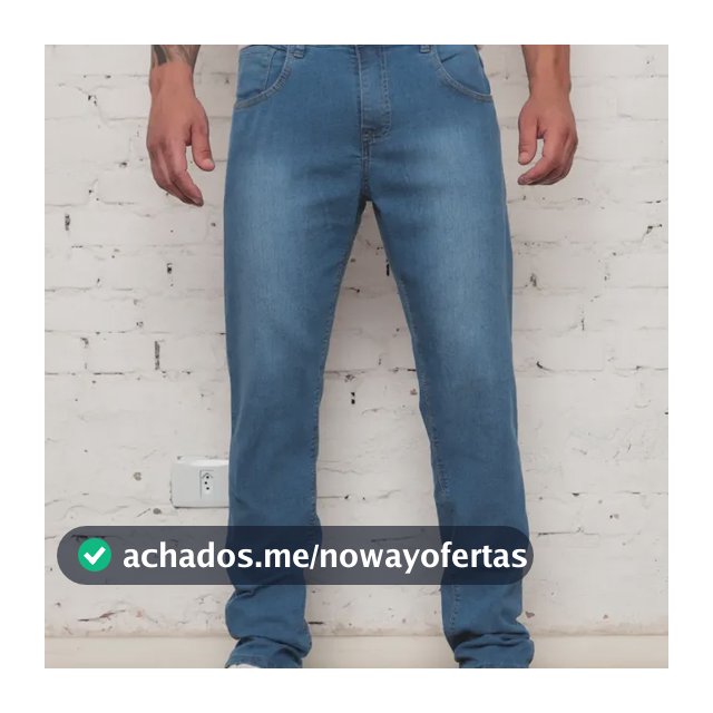 Calça Jeans Masculina Tradicional Corte Reto