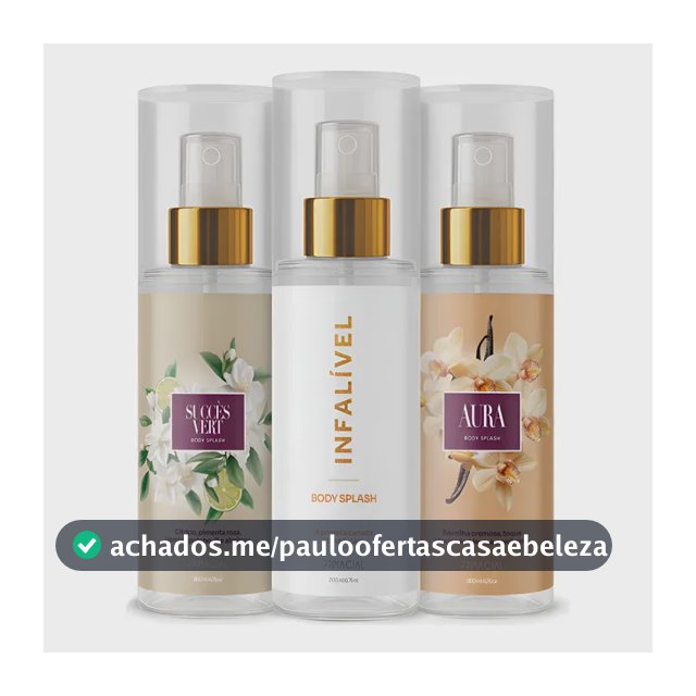 Kit Body Splash Feminino Succès Vert + Aura + Infalível Primacial 200ml 200ml