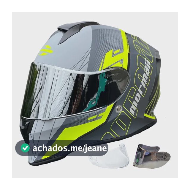 Capacete Integral Mormaii M1 Cinza Fosco Fechado Original