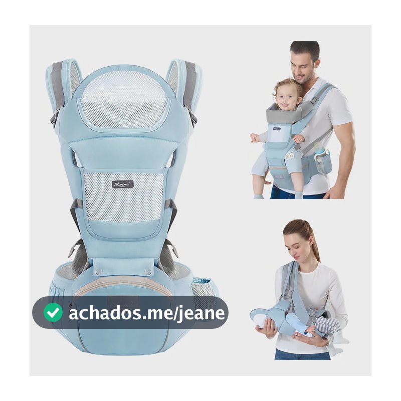 Mochila Ergonômica 3 Em 1 Bebê Hygge Moments Azul-celeste 0-24 Meses
