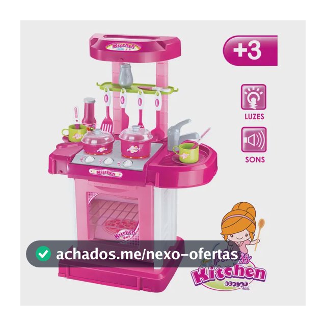 Cozinha De Brinquedo Infantil Completa Princess Replay Kids