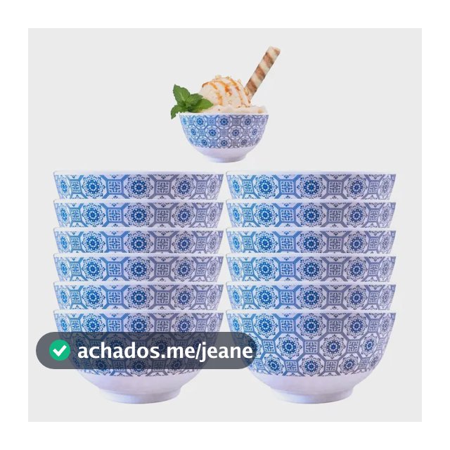 12 Tigela Bowl Cumbuca P/ Sobremesa Em Melamina 400ml