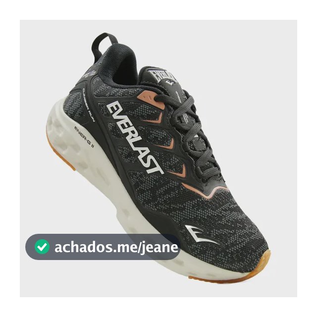 Tênis Everlast Climber Run Academia Treino Fitness Unissex Preto/bege Liso 37